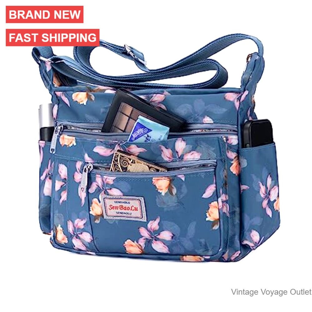 Lightweight Nylon Tote With Multiple Pockets, Adj… - image 3